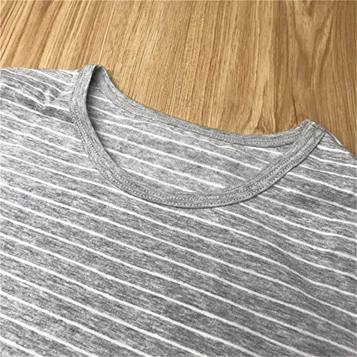 Image of Girl's Stripes Nightgowns Cotton Sleep Shirts Sleepwear Princess Nightdress