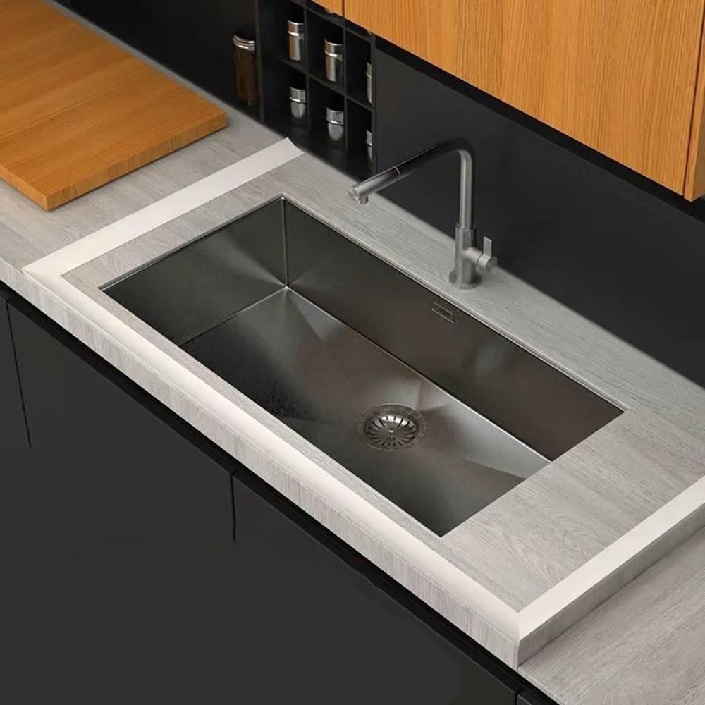TapóN de Agua de Silicona Tira Impermeable Plegable De Silicona, Tira De Retención Impermeable Autoadhesiva para Drenaje De Agua Junta De Piso De Baño (Color : 4515 Black, Size : 10m/393 Inch)