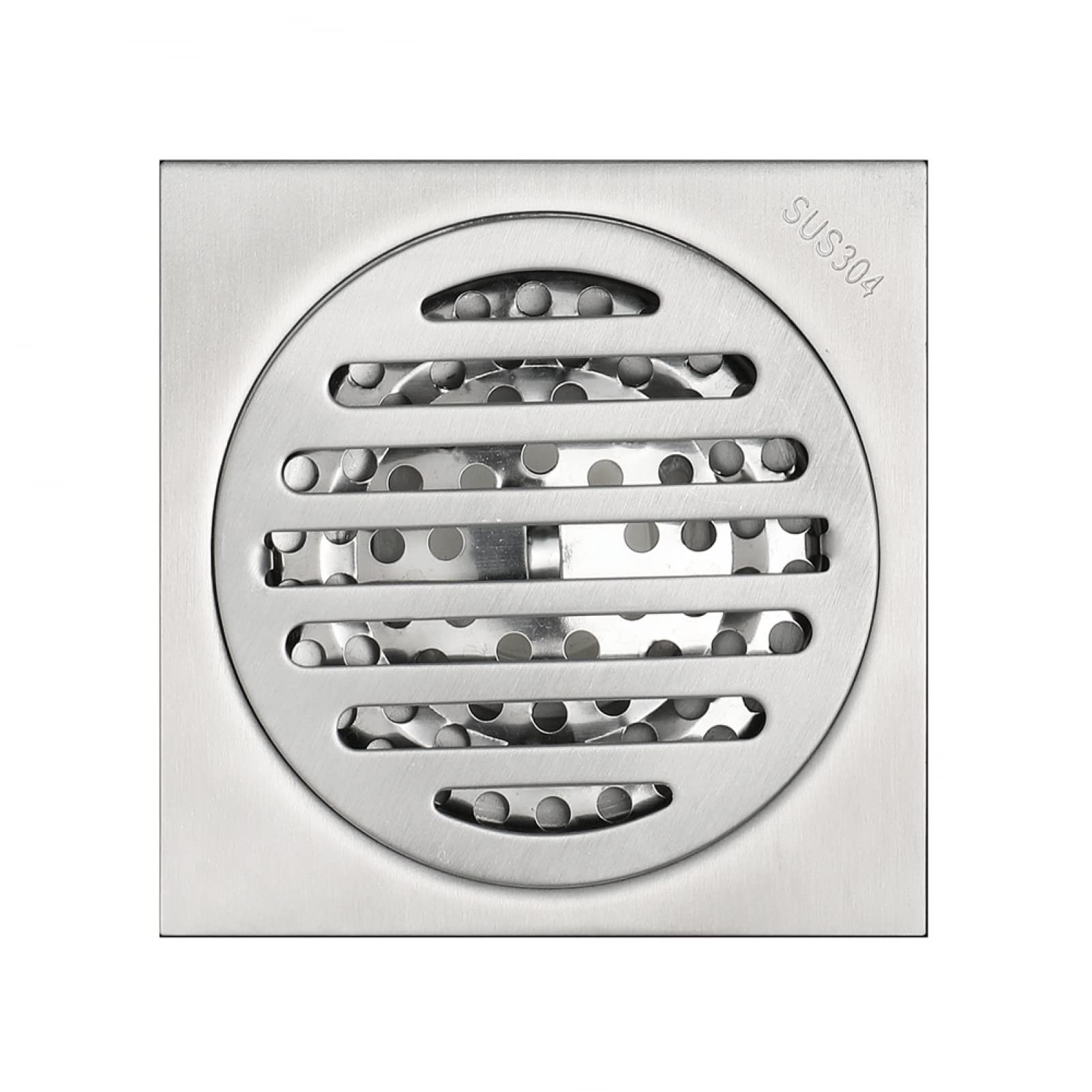Siphon de sol carré de 4 pouces en acier inoxydable 304 pour douche