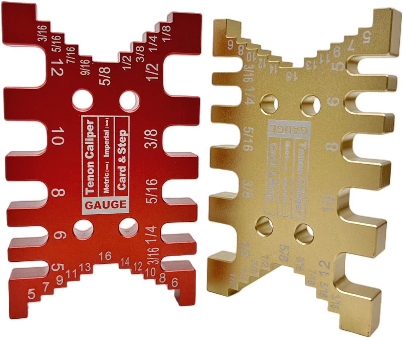 Metric & Card Gauge for Measuring Height Woodworking Router Table Machine Gaps Ruler Tenon Caliper