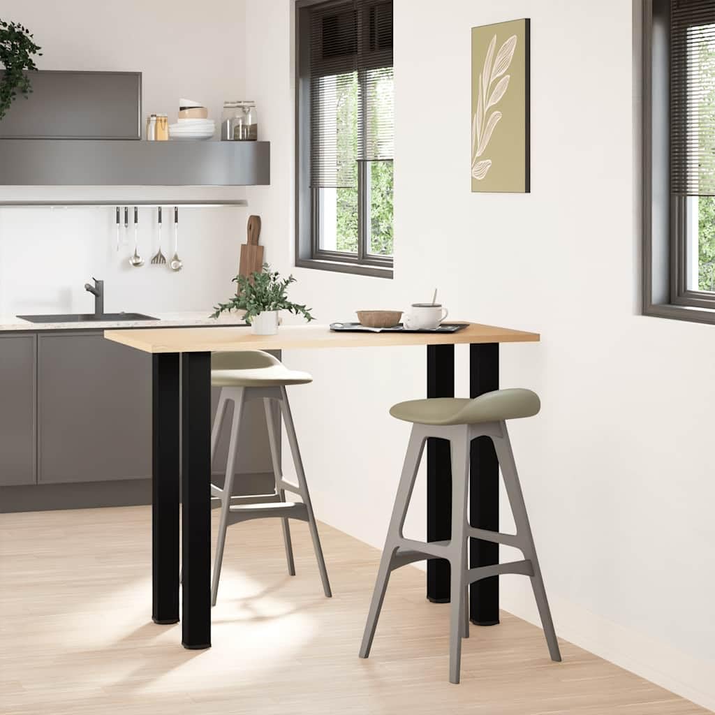 Juego de 4 patas para mesa de bar, color negro, 90 – 92 cm, acero recubierto de polvo, ajustables, con patas niveladoras para mesa alta, muebles, patas robustas, duraderas, modernas