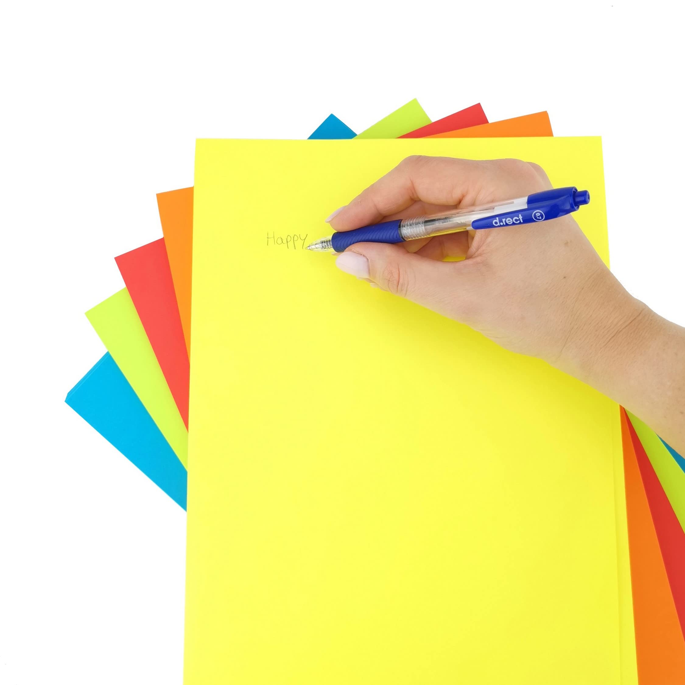 D.RECT Kolorowy papier do kopiowania A4 miks 5 kolorów, każdy po 20 arkuszy