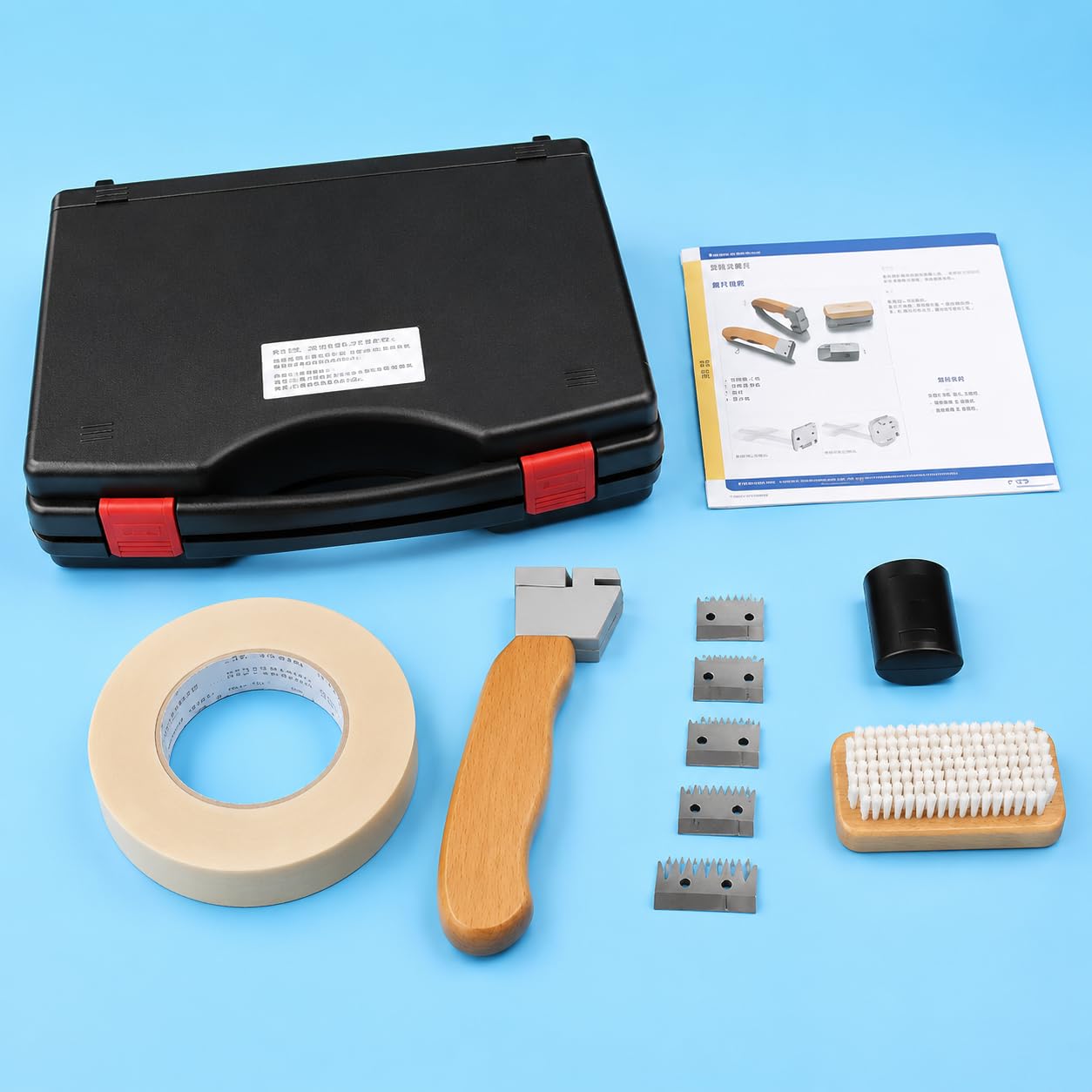 Kit del tester di adesione a taglio trasversale con lama a 6 denti da 2 mm, rivelatore di superficie di rivestimento della vernice portatile per superfici di finitura a spruzzo