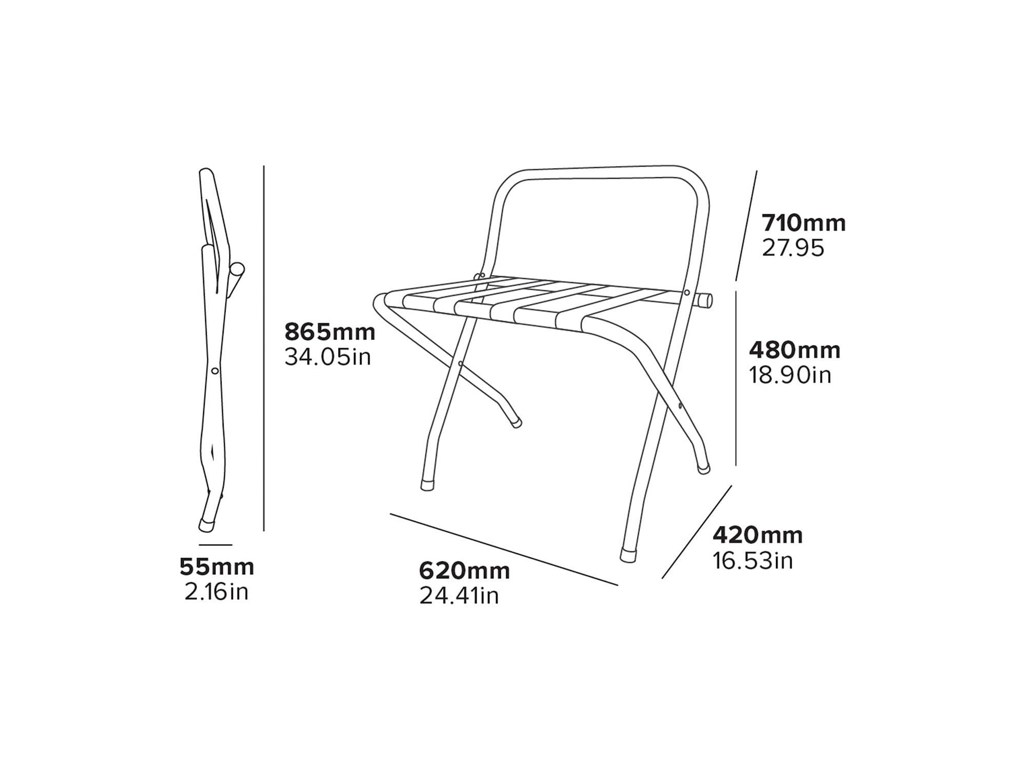 Chrom Gepäck Rack