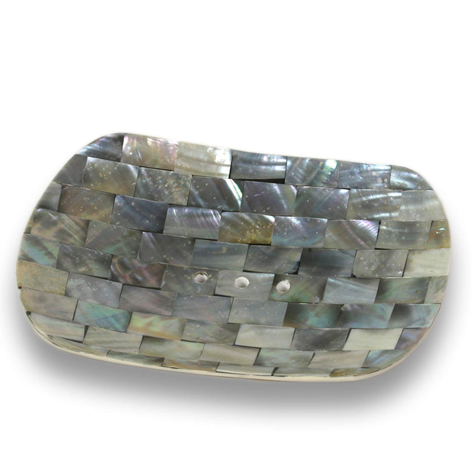 ART-CRAFT Seifenschale aus Perlmutt Muschel Patchwork Oval m