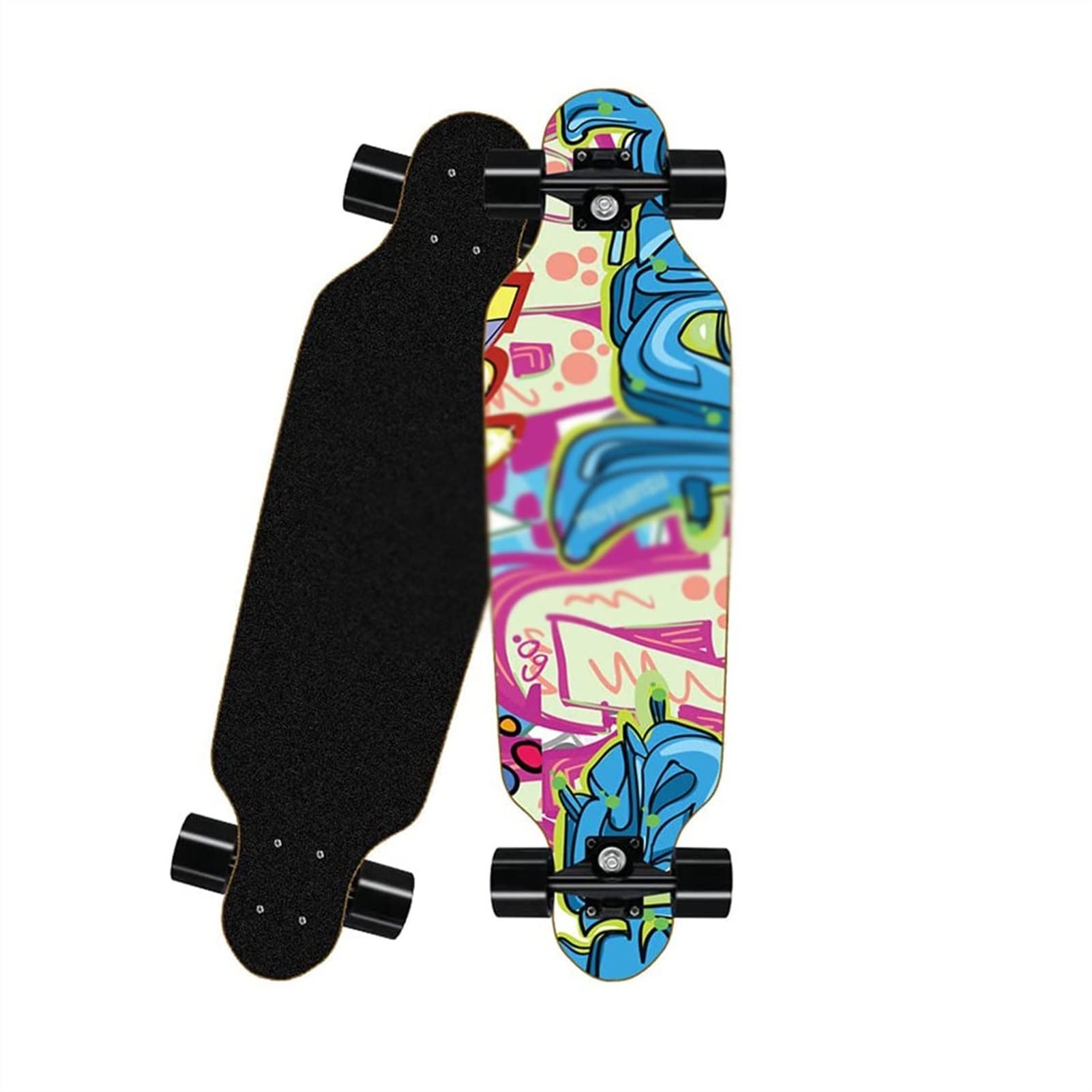 Skateboards for Beginners 31 Inch Complete Skateboard for Kids Teens Adults 7 Layer Canadian Maple Double Kick Deck