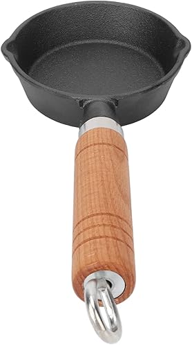 Miniatura 7 de Mini sartén de huevos, 2 piezas, hierro fundido para un solo huevo, sartén antiadherente para tortillas, sartén pequeña para huevos de 3.9 pulgadas