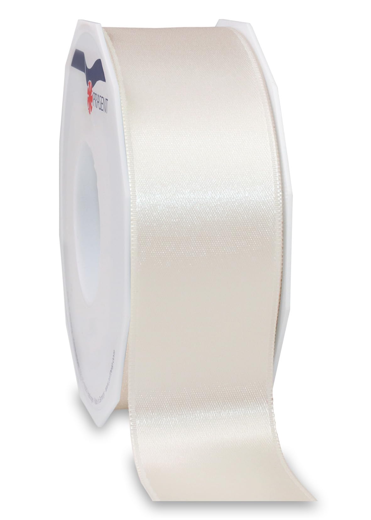 Präsent Lilac - Satin Ribbon Ivory 40 Mm Width, 25 M Length