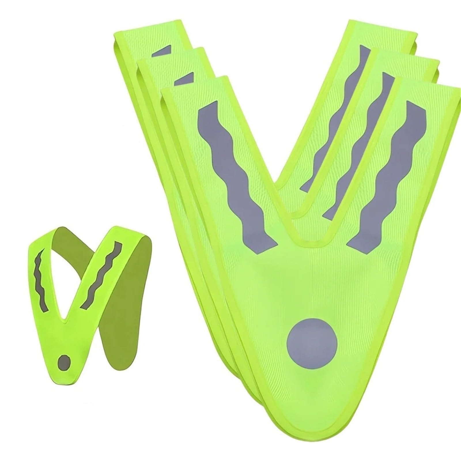 1/2/3/5Pcs Nacht Sichtbar Kinder Reflektierende Schutz Sicherheit Weste Schulter Weste Hochglanz Tragen-beständig for Kinder Im Freien(5Pcs)