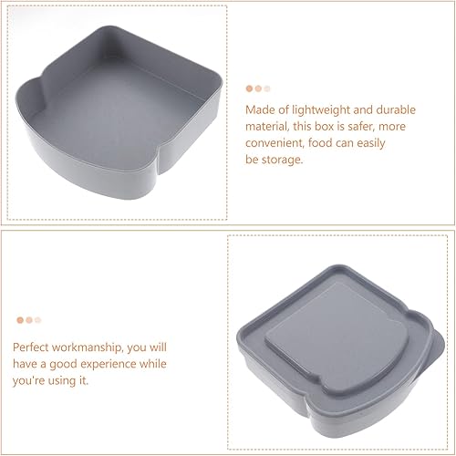 Miniatura 5 de Paquete de 4 recipientes para sándwiches reutilizables, almacenamiento de alimentos de plástico con cierre a presión para frutas, ensaladas,