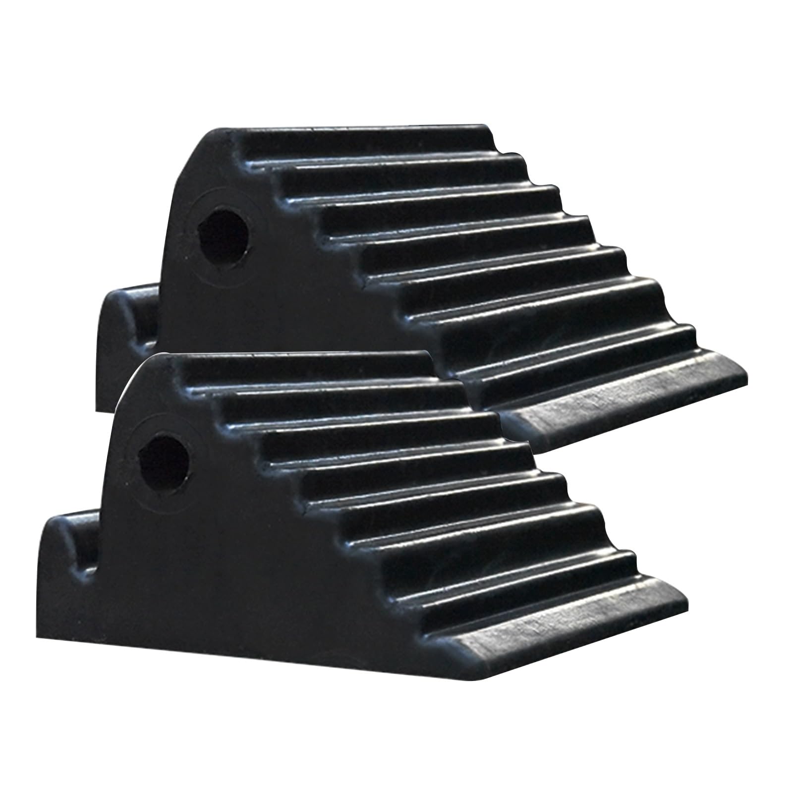 Negro Rueda Chock, Calzas de Ruedas, Tope Portátil con Gran Capacidad de Carga, Duradero y Adecuado para Coches, Camiones y Remolques