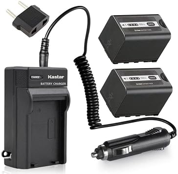 Kastar Battery 2x + Charger for Panasonic AG-VBR59 AG-VBR89G AG-VBR118G AG-BRD50 AG-B23 & AG-DVX200 AG-AC8 AG-AC90A AG-DVC30 AG-HPX250 HPX255 HVX201 AJ-PX230 AJ-PX270 AJ-PX298 AJ-PG50 HC-MDH2 HC-X1000