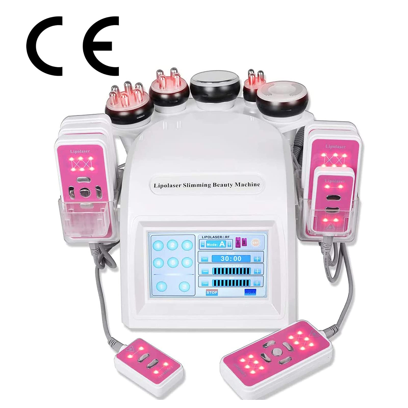 6 IN 1 Cavitazione RF Vacuum RF Cura del viso Macchina per la forma del corpo Face Lift Skin che stringe la macchina per la bellezza Elitzia ETLB058