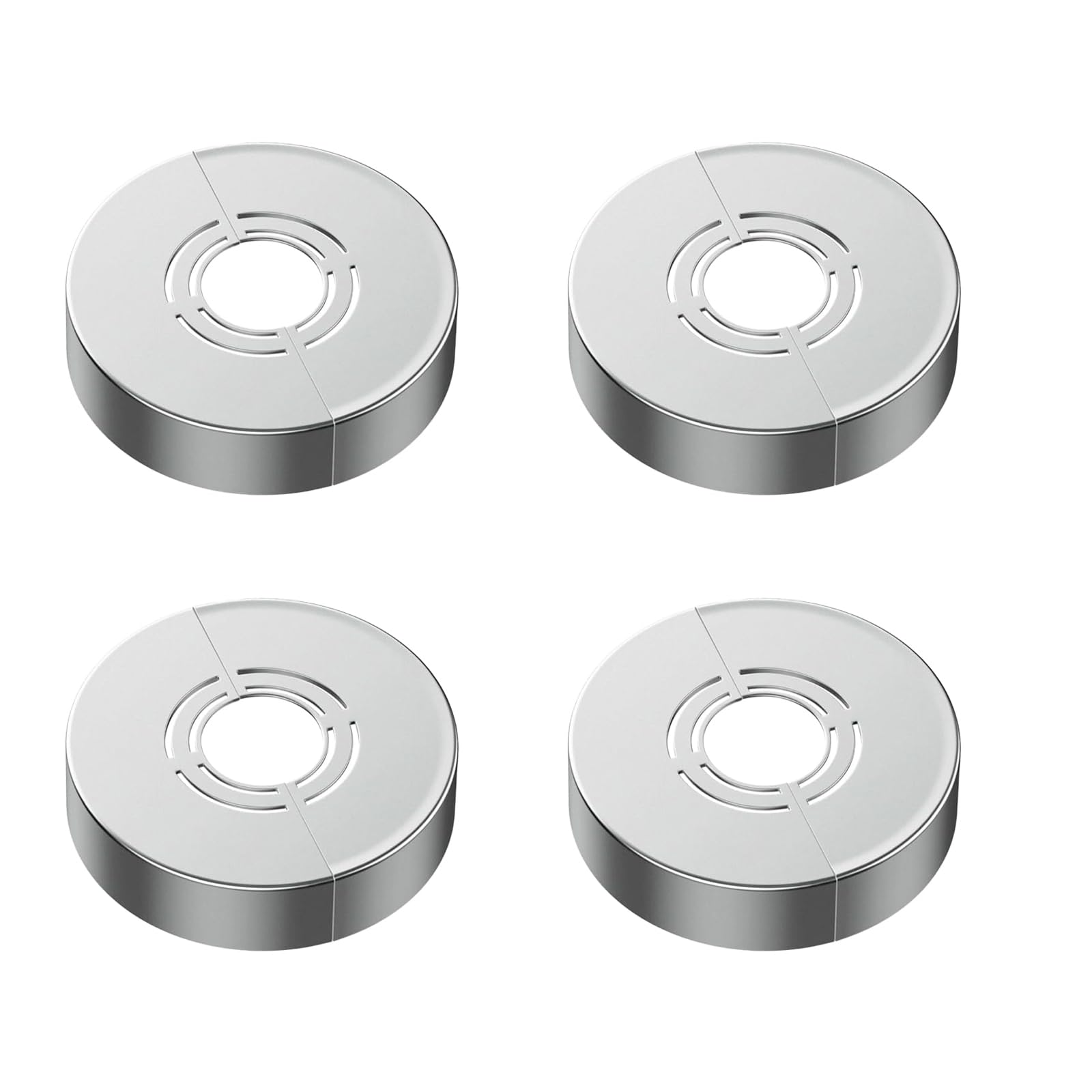 4 rozety do rur grzewczych, rozeta maskująca, armatura prysznicowa, 3 rozmiary w 1 pokrywie rury, 20 mm/25 mm/33 mm, do rur wodnych, akcesoriów prysznicowych, przewodów gazowych, dekoracji kranu itp