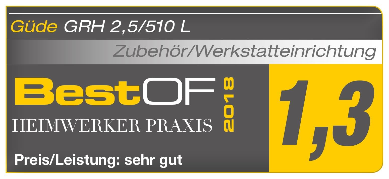Güde GRH 2,5/510L Rangierwagenheber - 2,5 Tonnen Hubkraft, 10 Zentimeter Lastteller-Durchmesser, min. 8 bis max. 50,8 Zentimeter Hubhöhe, Doppelzylinder System, besonders niedrige Unterfahrhöhe