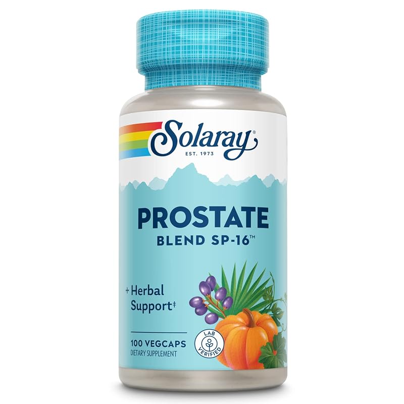SOLARAY Suplemento fitoterápico com saw palmetto para homens, 100 cápsulas vegetais