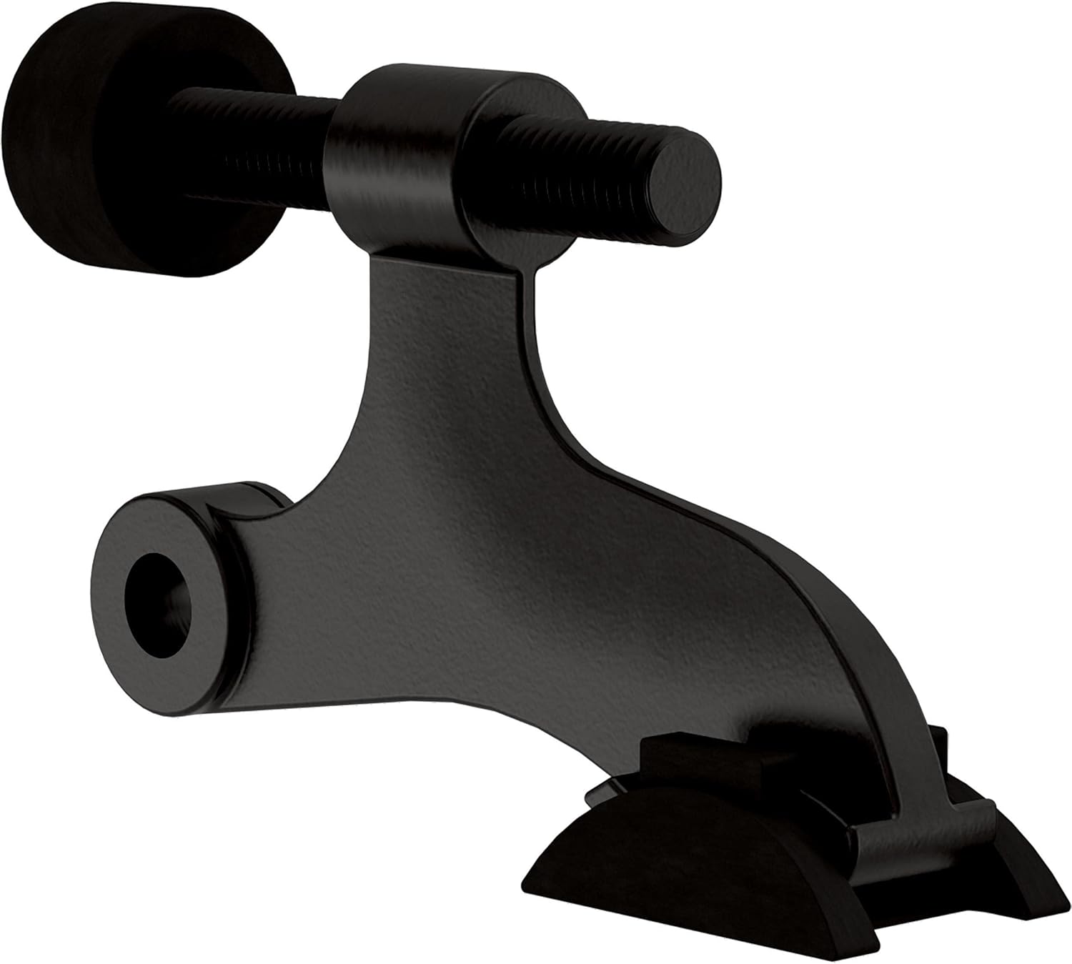 Franklin Brass (5-Pack) Hinge Pin Door Stop Matte Black No Drill Stopper Adjustable Holder, Hinge Install with Bumper B59650K-FB-C5