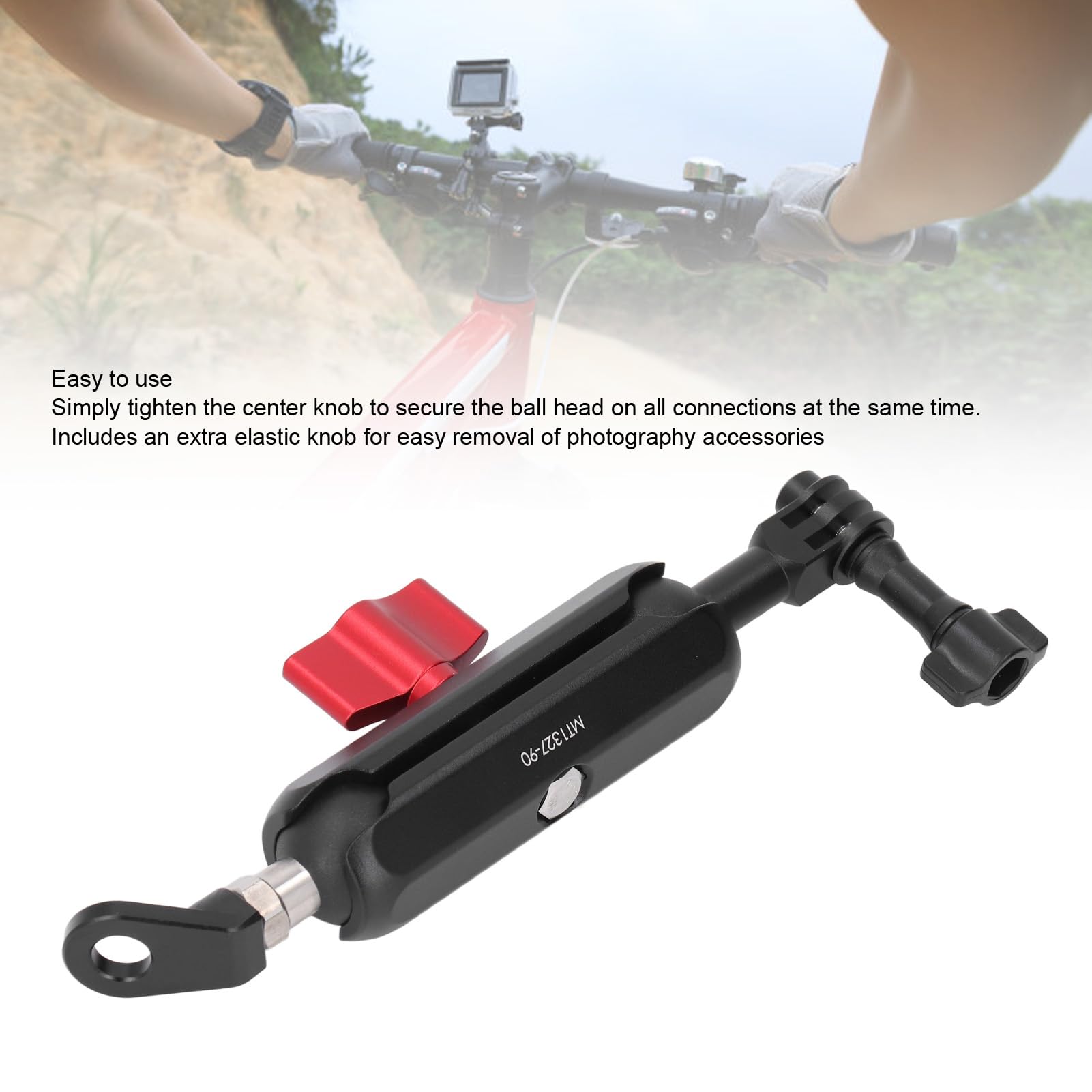 Supporto Per Action Camera Da Specchietto Moto - Attacco In Metallo Con Vite 1/4" Per GoPro E Cellulari, Diametro Fino A 10mm - 2