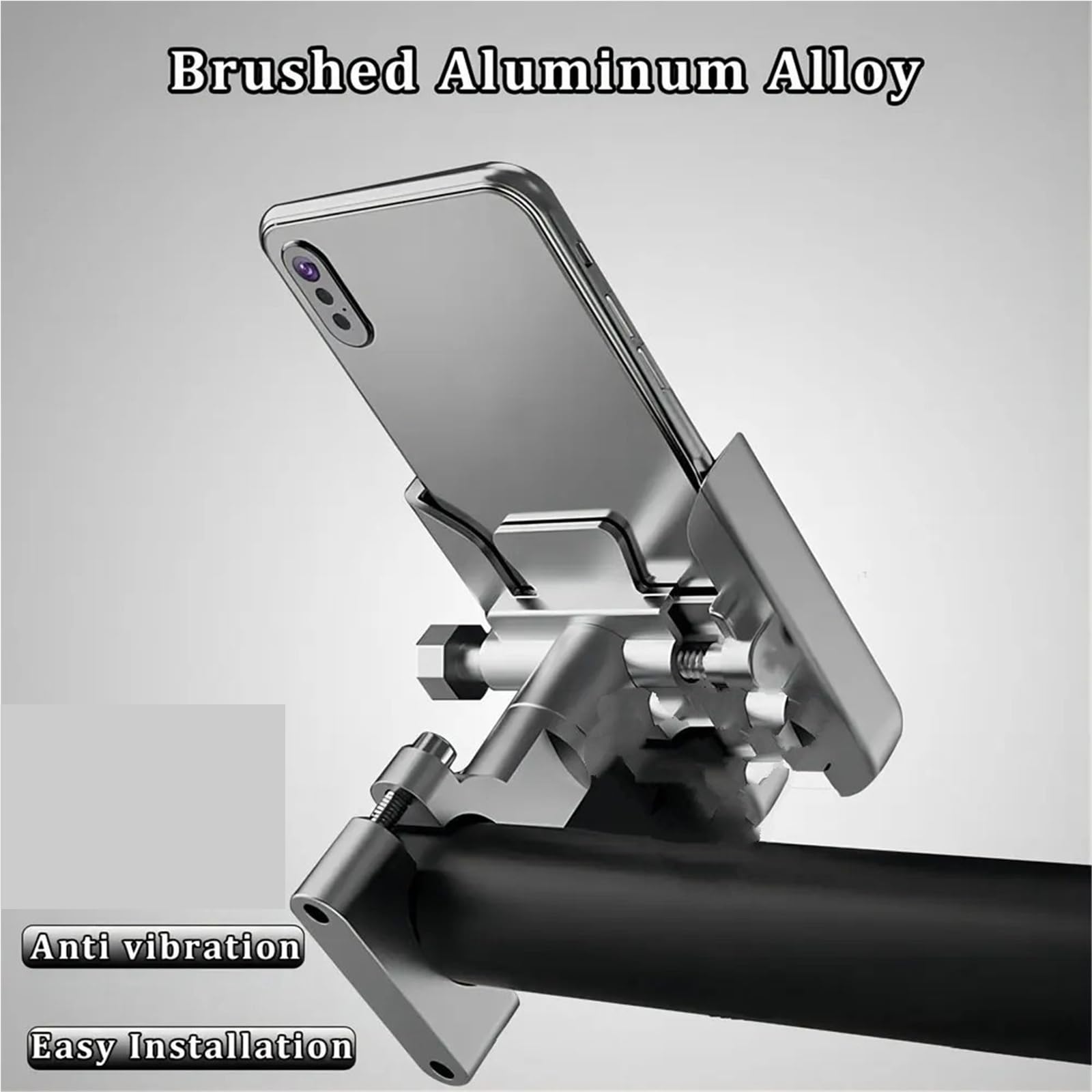 Soporte Movil Moto para Manillar Soporte para Teléfono De Motocicleta De Aleación De Aluminio para BMW para F800GS Adventure 2008-2024. Accesorios. Porta Telefono Moto(Handlebar Black)