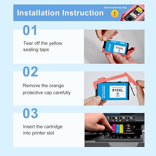 Miniatura 4 de TEINO 910XL - Cartuchos de tinta para impresoras HP, paquete combinado de repuesto remanufacturado para tinta HP 910XL 910 para impresora HP