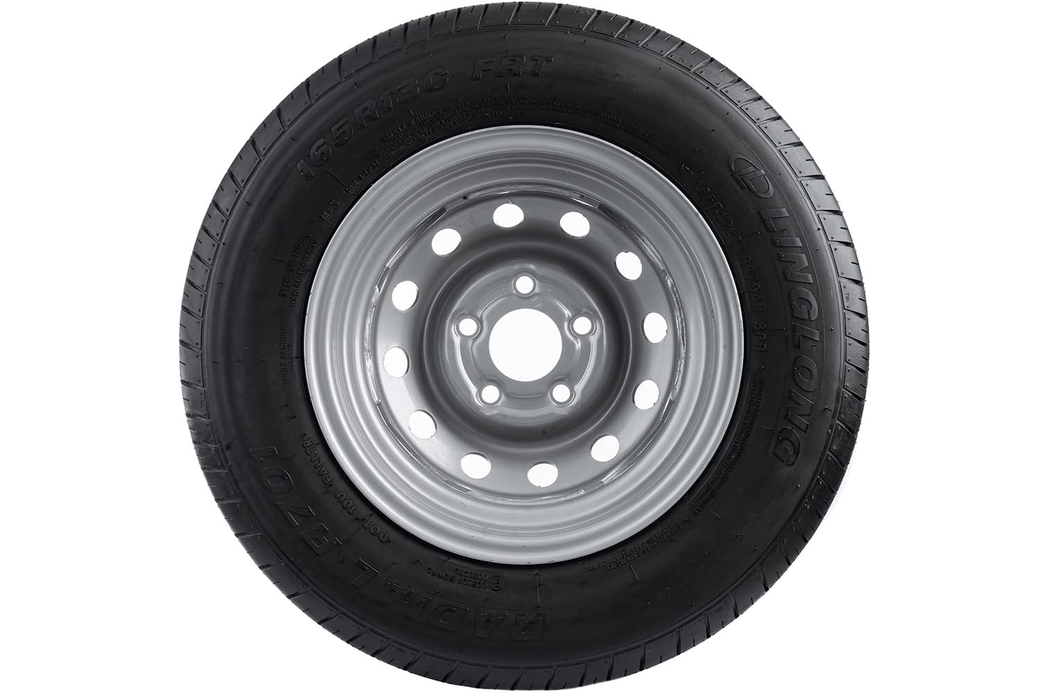 UNITRAILER Ruota Rinforzata 165/80 R13C per Rimorchio Pesante Portata 675 kg, Cerchio in Acciaio 4.5Jx13 H2 5x112 ET30, Pneumatico LINGLONG R701 per Caravan e Carrelli