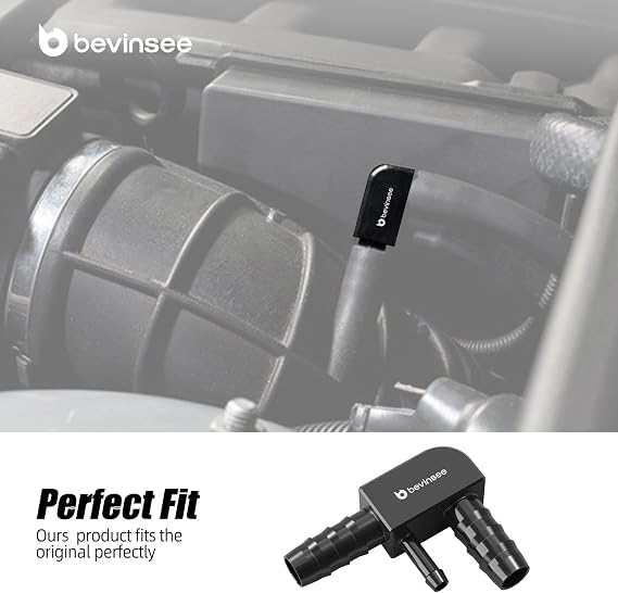 Bevinsee Vacuum Hose F-Connector Compatible with M54 Engine E39 E46 Z3