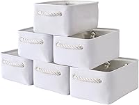 Vista 88 de TheWarmHome - Canasta de lona plegable con asas para almacenar y organizar estantes, ropa, juguetes o armario, ideal para regalo, tamaño pequeño, 12