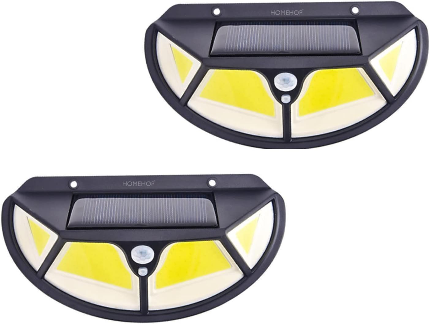 Homehop Solar Garden Lights Outdoor Waterproof,with 122 COB LED Motion Sensor, Automatic, Wireless, Sensor Security Night Lamp, for Wall,Home Garden. (Cool, ABS, Pack of 2)