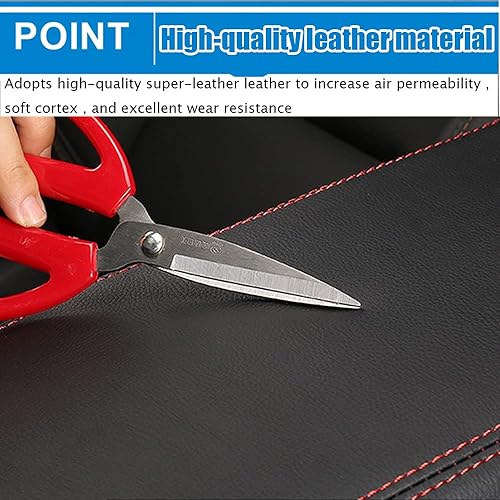 Miniatura 4 de Funda de cuero para consola central, almohadilla para reposabrazos, accesorios para mantener tu reposabrazos en una sensación más cómoda (rojo +