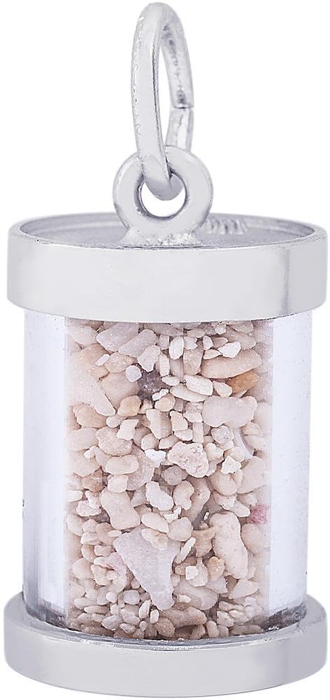 Rembrandt St. Lucia Sand Capsule Charm - Metal - 14K White Gold