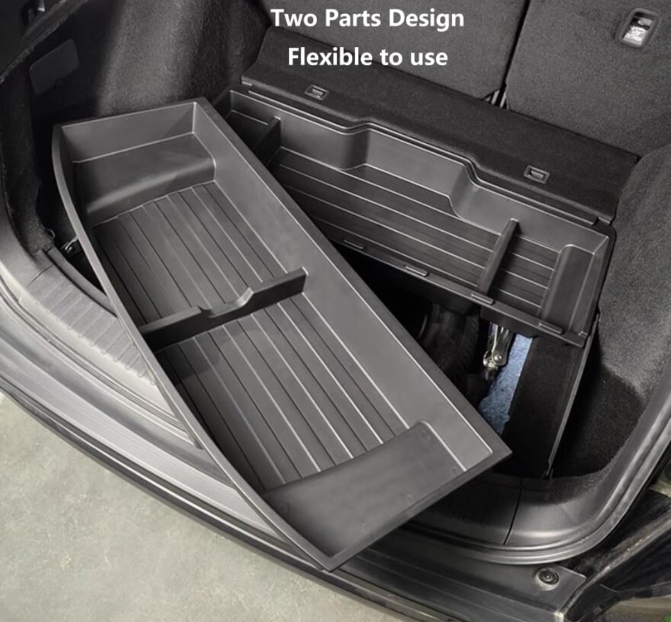 trunk organizer tray for 2023-2026 honda cr-v, waterproof insert cargo rear hatch hidden storage box fits honda crv ex ex-l lx accessories 2023 2024 2025 for cr-v 2023-2025
