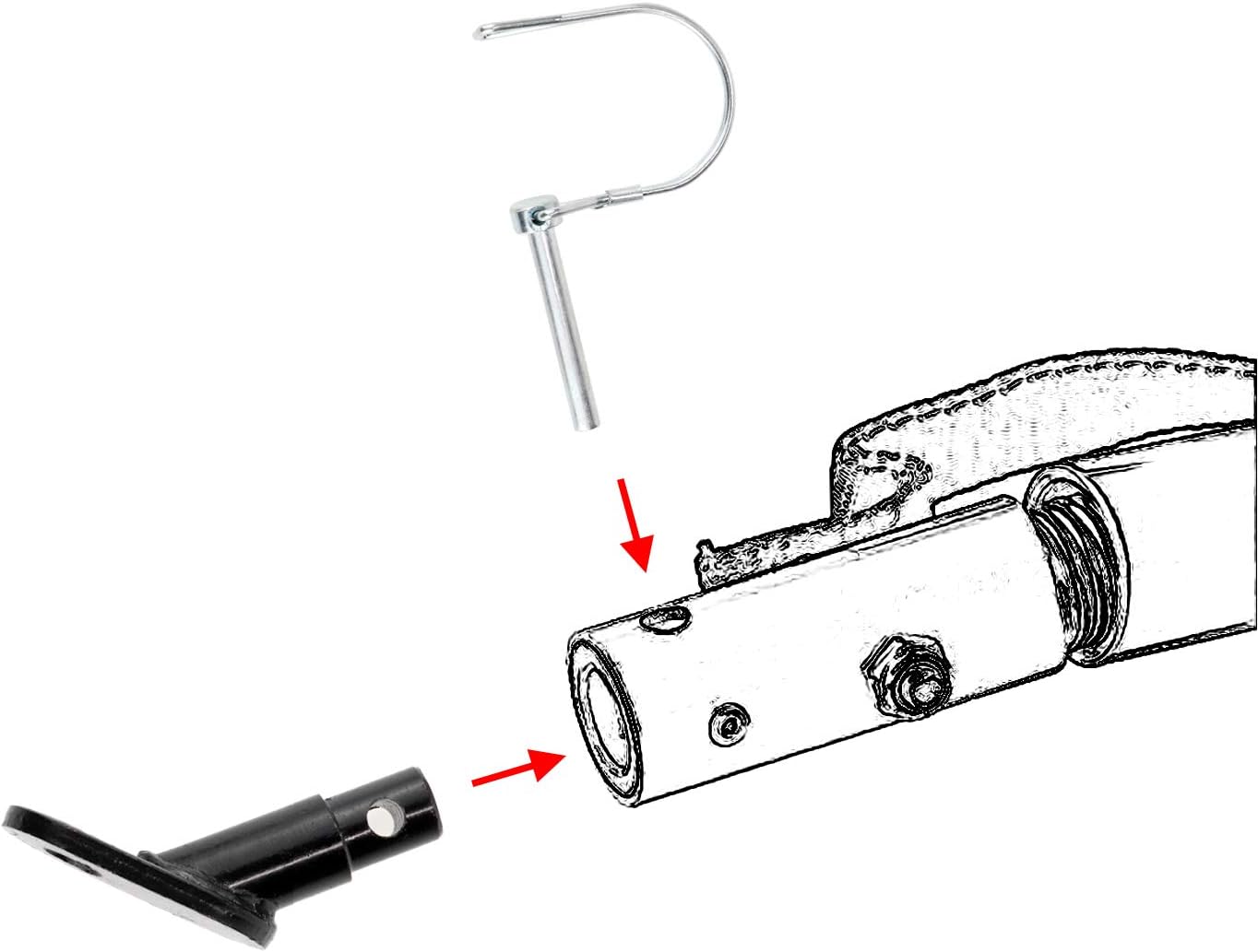 Biange Bike Trailer Hitch Connector, Cycling Adapter Accessories (Black) Image