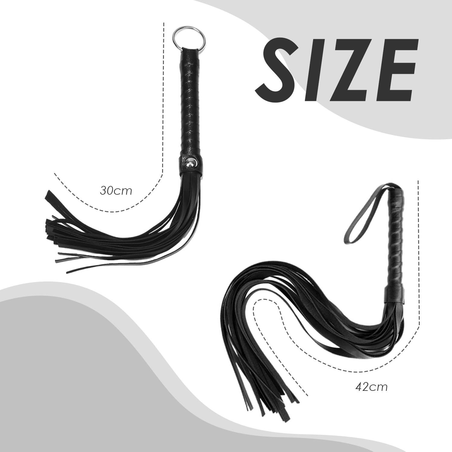 2 Fruste da Equitazione Nere, Accessori per L'Allenamento di Equitazione, Frusta da Equitazione con Nappe in Pelle, Sussidi Didattici per L'Equitazione, Oggetti di Scena Multifunzionali
