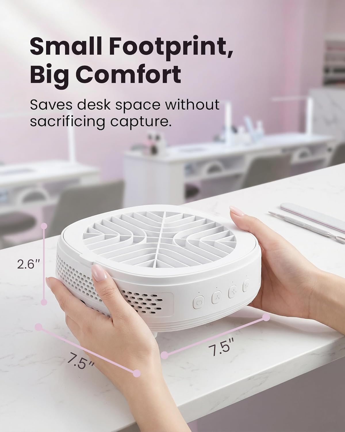 Colector de polvo de uñas, ventilador de vacío silencioso y extractor de polvo compacto para taladro de uñas, accesorio portátil esencial para arte de uñas y profesionales