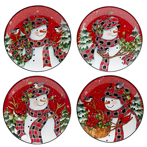 Certified International Christmas Lodge Snowman 16 Pc Dinnerware Set, Service For 4, Multicolor #TOP2