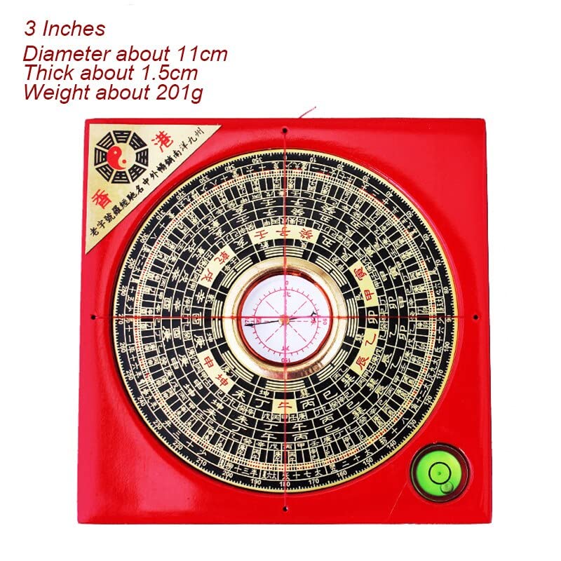 XIALON Feng Shui Luo Pan Ancient Chinese Ying-Yang Profession Compass Square Metal Surface Luopan Master Supplies Home Decoration Gift
