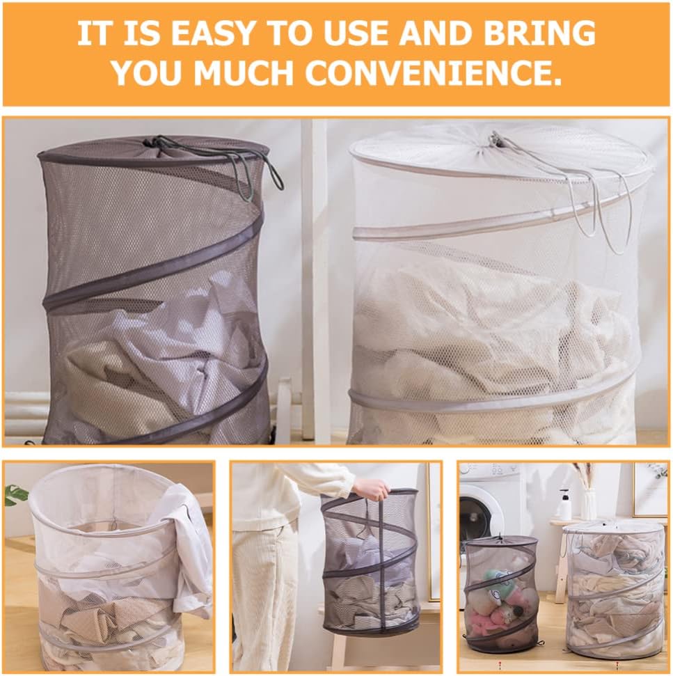 Zerodeko Foldable Laundry Basket Large Sundries Storage Organizer for College Dorm Nursery Bathroom Living Room Sturdy Design Load-bearing Capacity High-grade Material