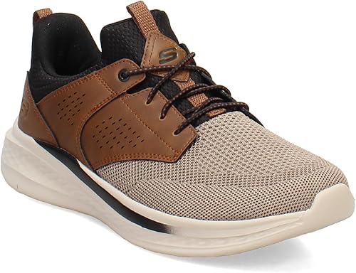 Slade - Breyer Knitted Bungee Sneaker,Brown/Tan,9.5 Medium