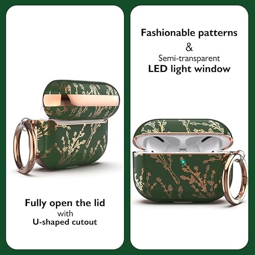 Miniatura 10 de TATOFY Funda para AirPods Pro 2019, elegante funda para AirPods Pro para mujeres y niñas, funda rígida protectora con clip (rosa dorado)