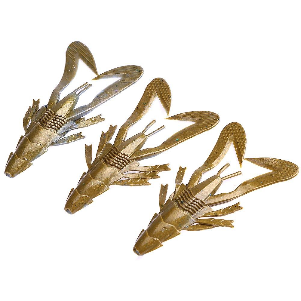 Buy Housesczar 3pcs/lot 6.5cm Soft PVC Shrimp Fishing Lures Artificial