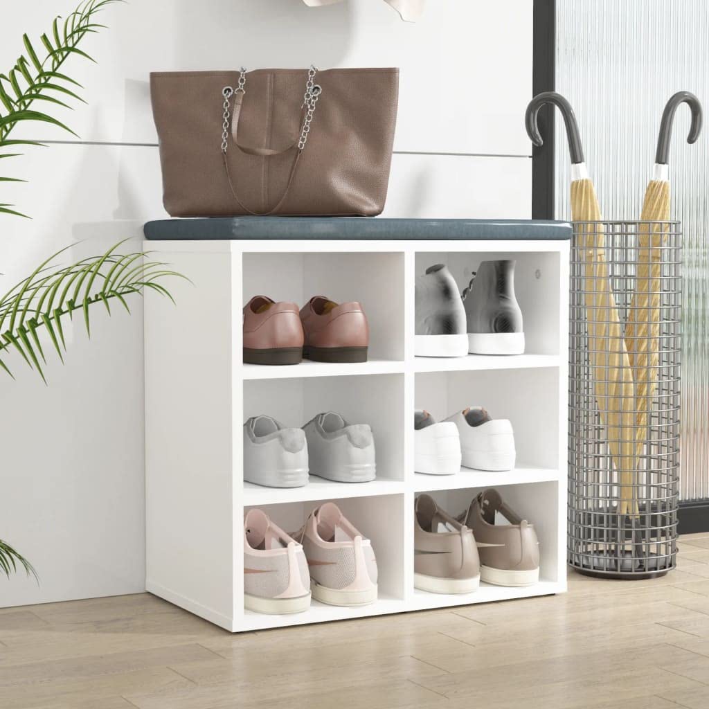 Armadio a scarpe, 52,5 x 30 x 50 cm, 6 scomparti | Legno Di Ingegneria Robusto, Montaggio A Parete O A Pavimento, Ventilazione, Manuale Incluso