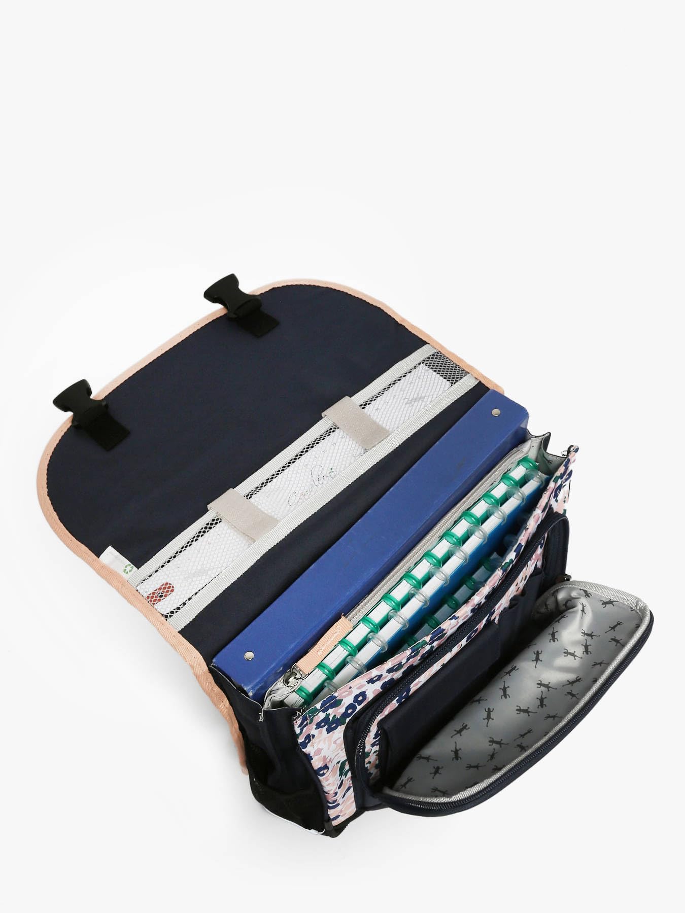 Cameleon Cartable scolaire maternelle/CP Bleu 35 cm Ligne Actual Intérieur 2 compartiments - Fermeture rabat. Idéal pour l'école primaire. Existe en 4 coloris. Pour fille et garçon