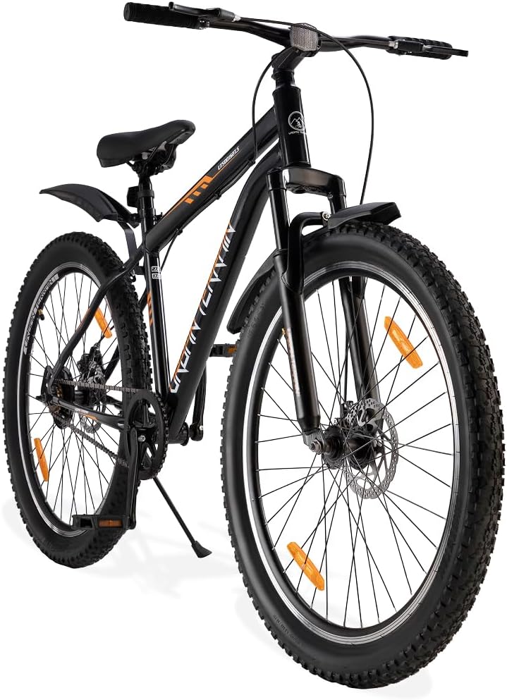 Bolt Cycle 27.5 inch Single Speed with Front Suspension & Dual Disc Brake Bicycle for Men/Boys Mountain Bike UT5001S27.5 | Ideal for 15+ Years, Unisex, Frame Size : 17.5 inch, Black