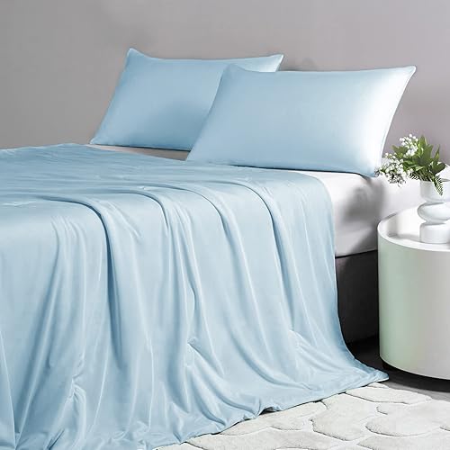 Miniatura 4 de ENYOFE Manta refrescante para personas que duermen con calor, edredón ligero y transpirable con doble cara fría, tela para verano, edredón