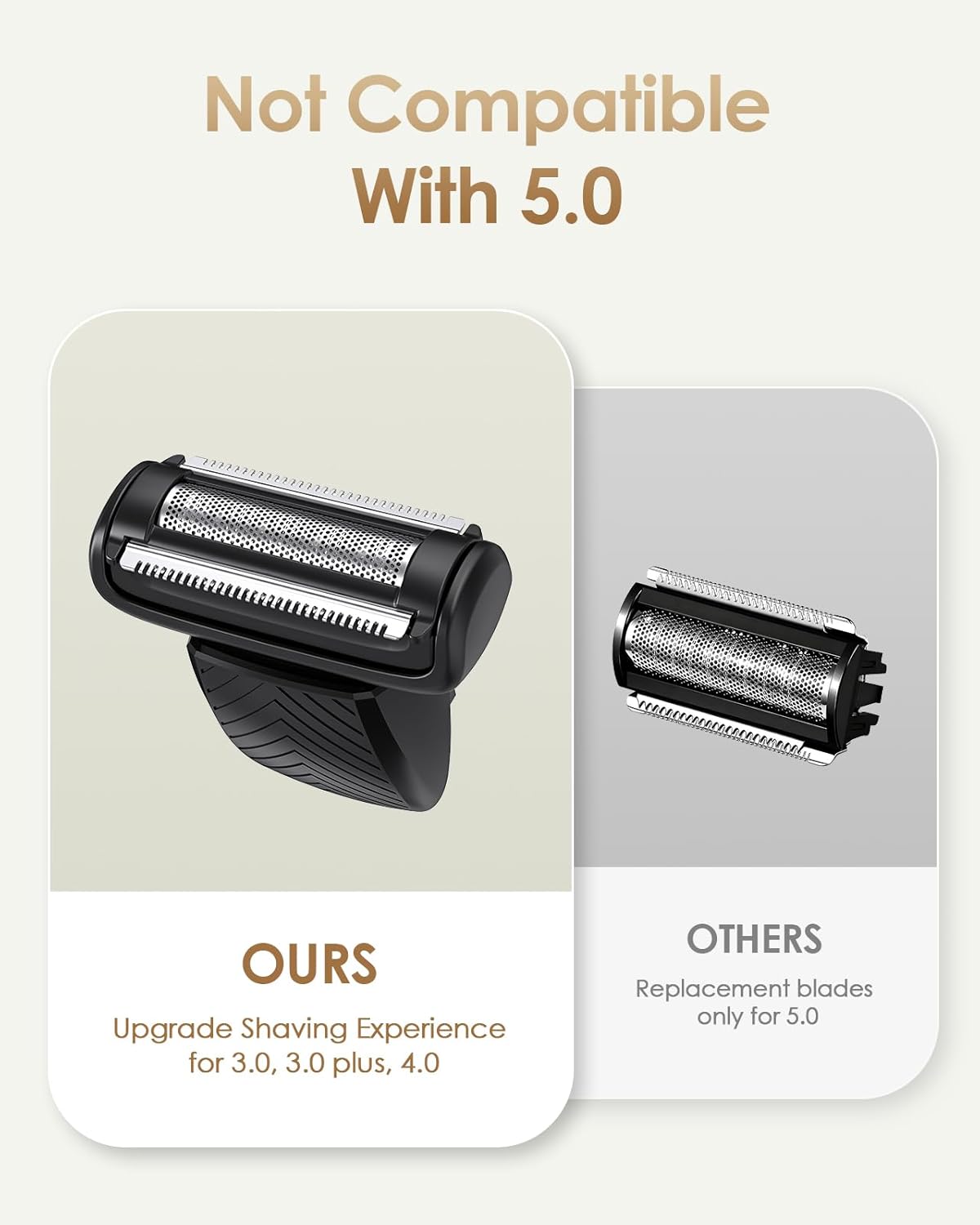 Replacement Foil Blade Head for Manscaped Lawn Mower 4.0, 3.0, 3.0 Plus, Ultra Hair Trimmer Replacement Clipper Blades for Close Body Hair Grooming
