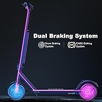 Vista 6 de Caroma Electric Scooter Adults, 350W/500W Motor, Top Speed 20/25 Mph & 30 Miles Range, 8.5" Solid Tires, Cruise Control E Scooter for Adults