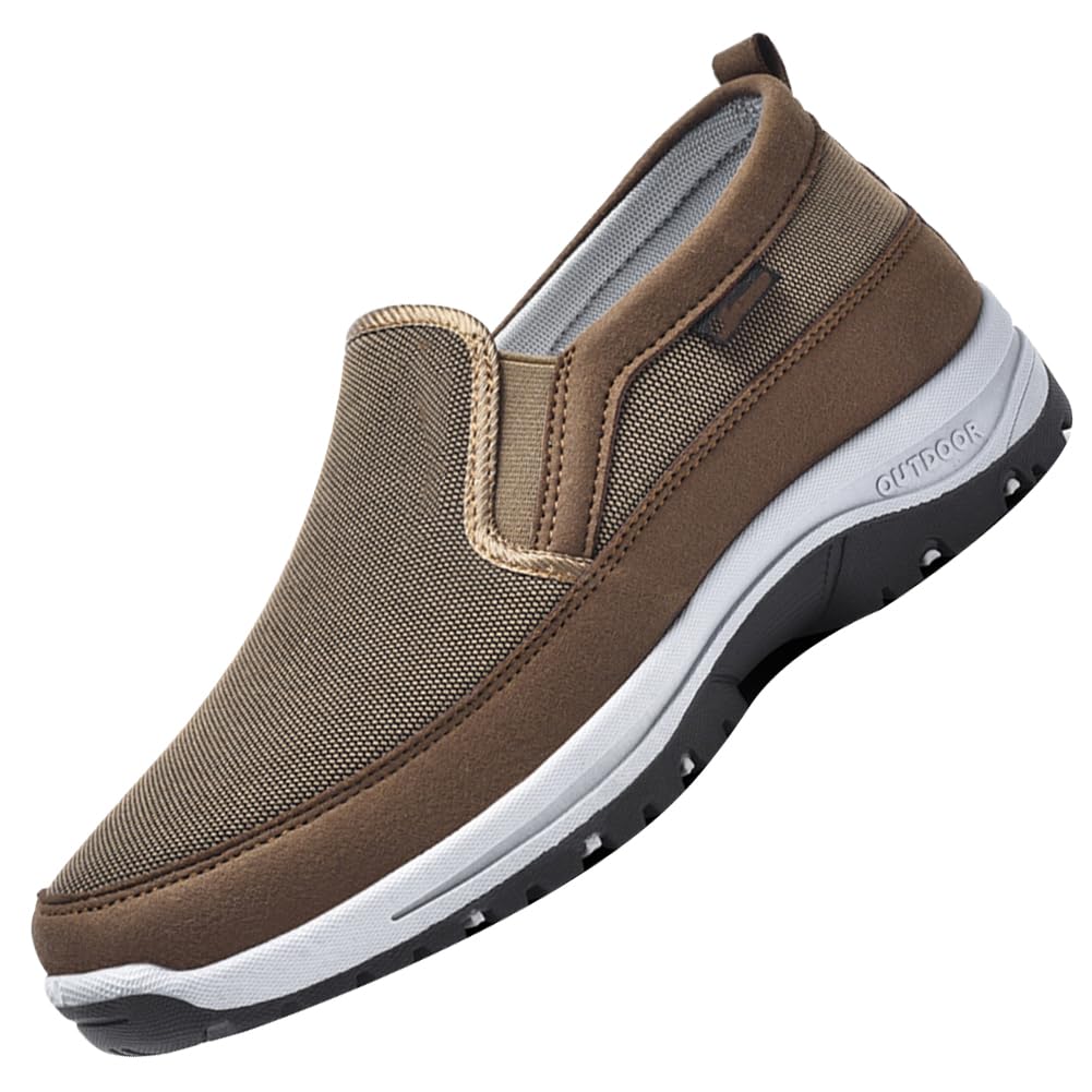 Zapatillas Hombre Ortopedica Amortiguador de Aire Respirable de Las Hombre Ajustable Zapatillas para diabéticos de Anchos Anchos Zapatillas ortopédicas para Mujer,Marrón,47/285mm