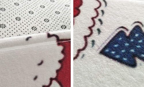 Vista 3 de KiuLoam Alfombra redonda antideslizante vintage con flores de Navidad, alfombra de piso de cocina, alfombra suave para silla, sala de estar