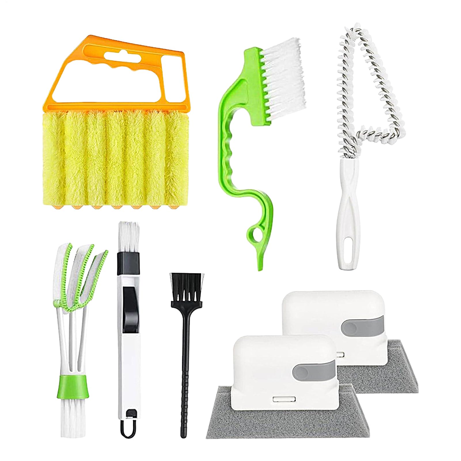 Brosse de nettoyage pour rainures de fenêtres et rails de cuisine