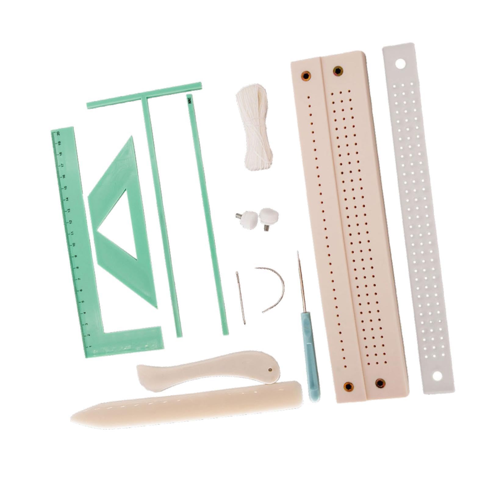Generic Kit per Rilegatura, Righello, Forniture per Cucito, Kit di Base per Rilegatura, Set di Strumenti